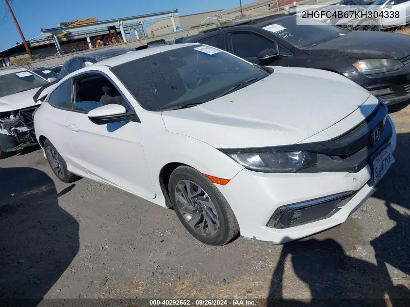 2HGFC4B67KH304338 2019 Honda Civic Lx