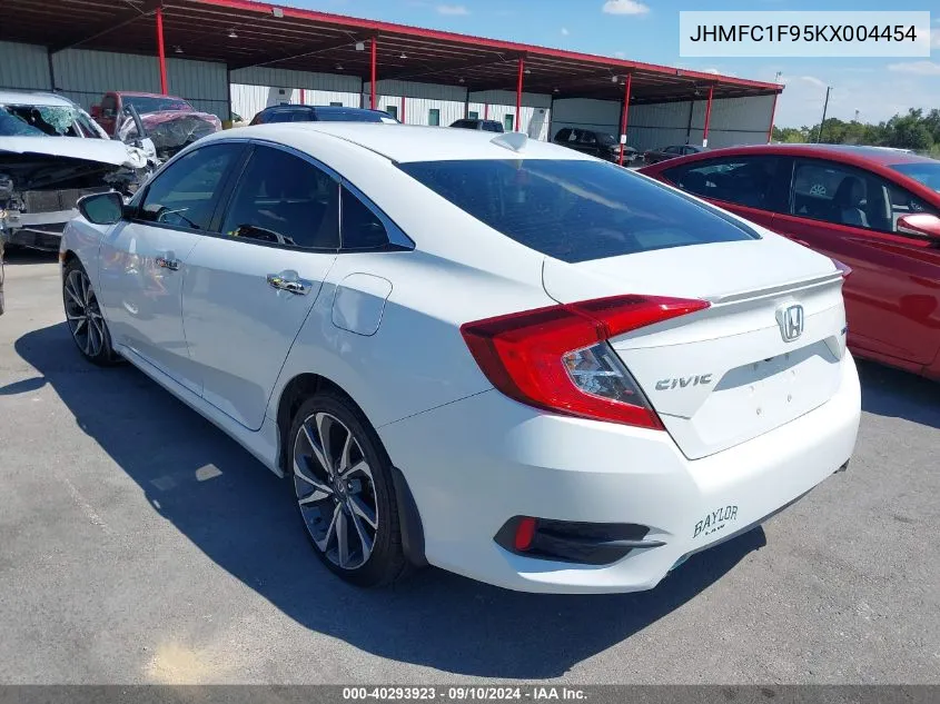 2019 Honda Civic Touring VIN: JHMFC1F95KX004454 Lot: 40293923