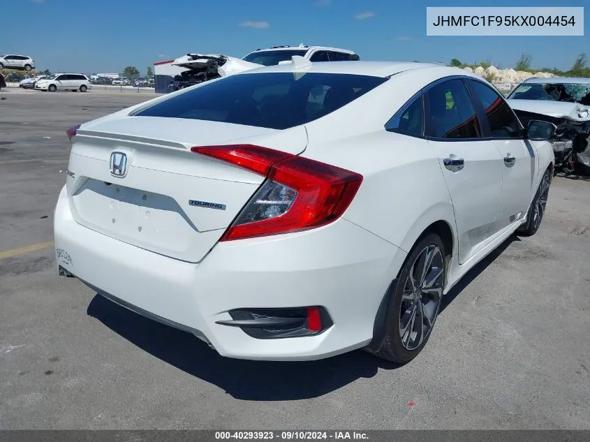 2019 Honda Civic Touring VIN: JHMFC1F95KX004454 Lot: 40293923