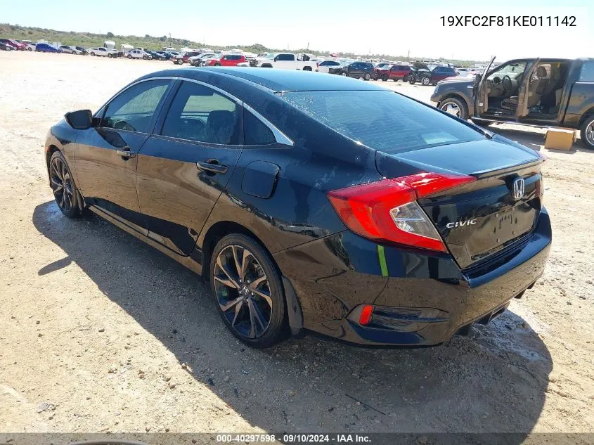 19XFC2F81KE011142 2019 Honda Civic Sport