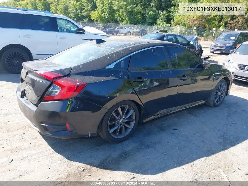 2019 Honda Civic Ex VIN: 19XFC1F3XKE013017 Lot: 40303703