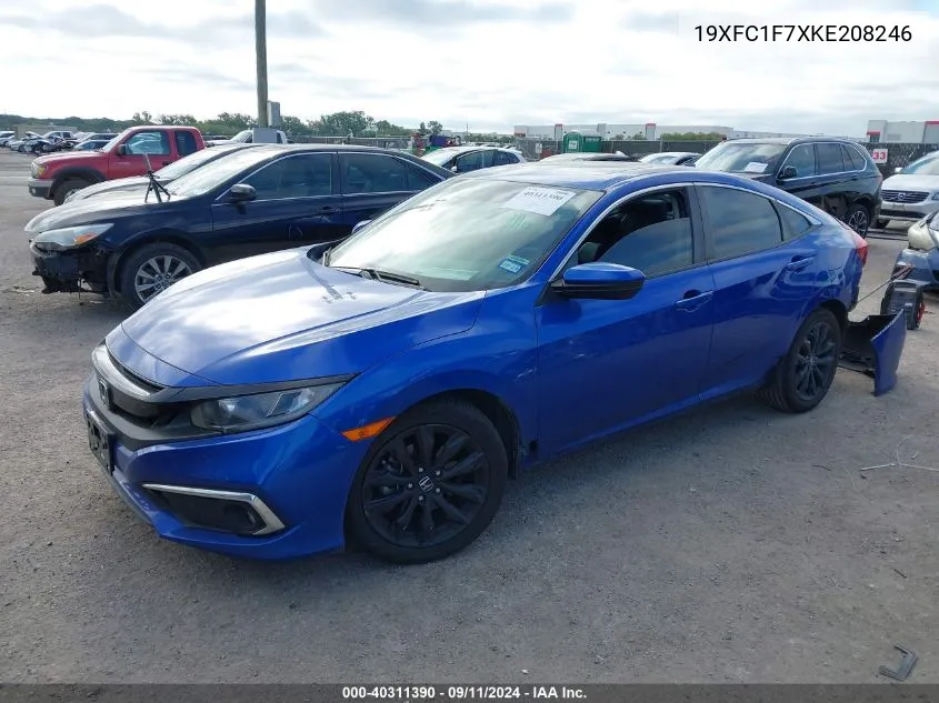 2019 Honda Civic Exl VIN: 19XFC1F7XKE208246 Lot: 40311390