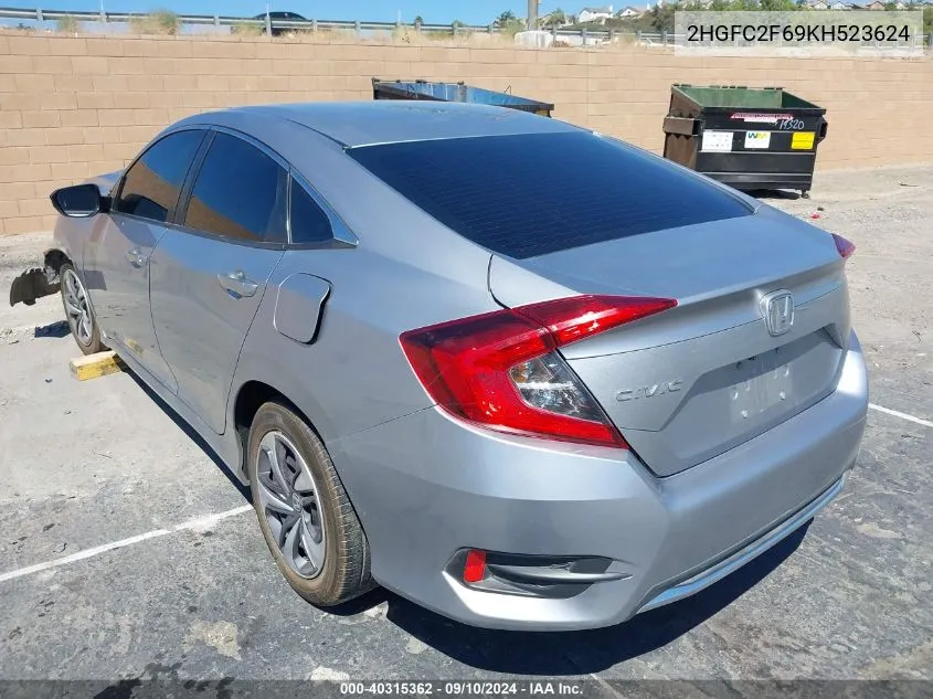 2HGFC2F69KH523624 2019 Honda Civic Lx