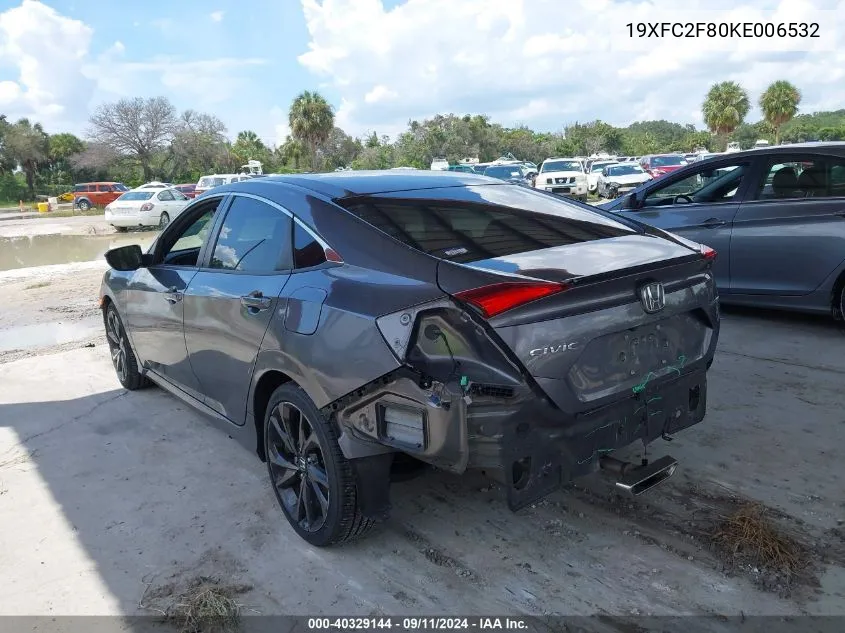 2019 Honda Civic Sport VIN: 19XFC2F80KE006532 Lot: 40329144