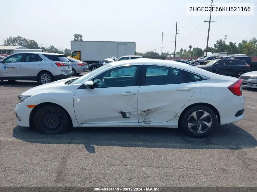 2HGFC2F66KH521166 2019 Honda Civic Lx