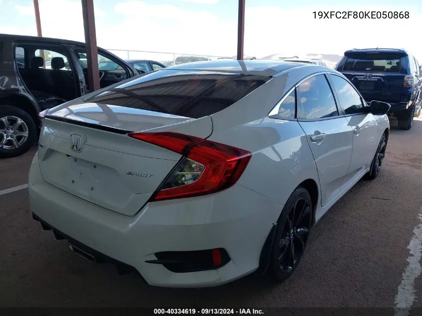 2019 Honda Civic Sport VIN: 19XFC2F80KE050868 Lot: 40334619