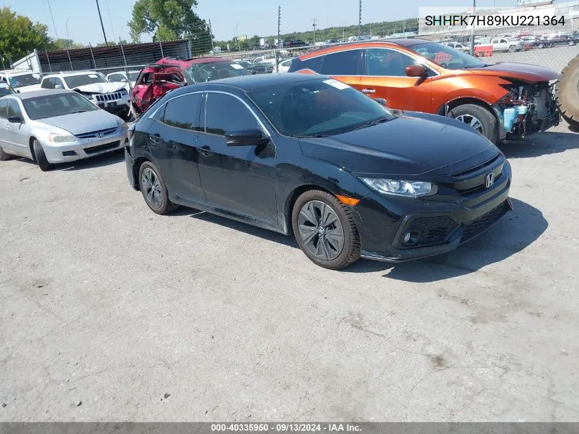 2019 Honda Civic Exl VIN: SHHFK7H89KU221364 Lot: 40335950