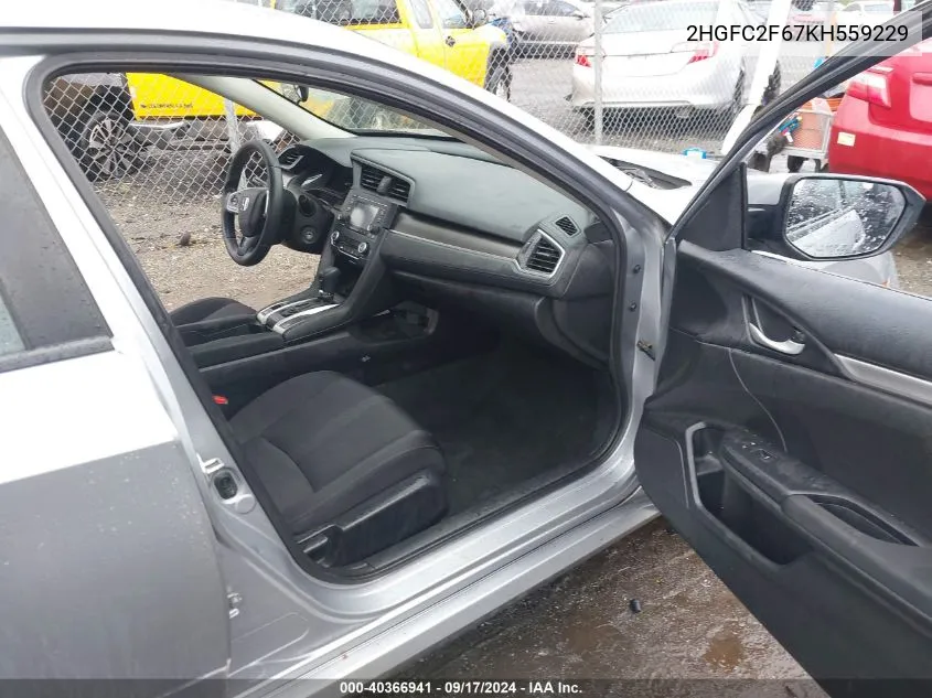 2HGFC2F67KH559229 2019 Honda Civic Lx