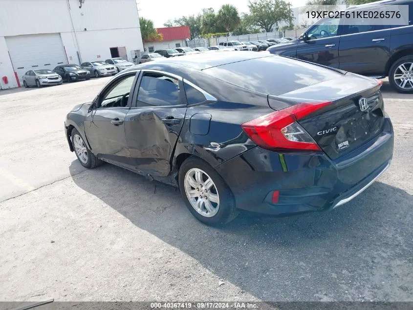 19XFC2F61KE026576 2019 Honda Civic Lx