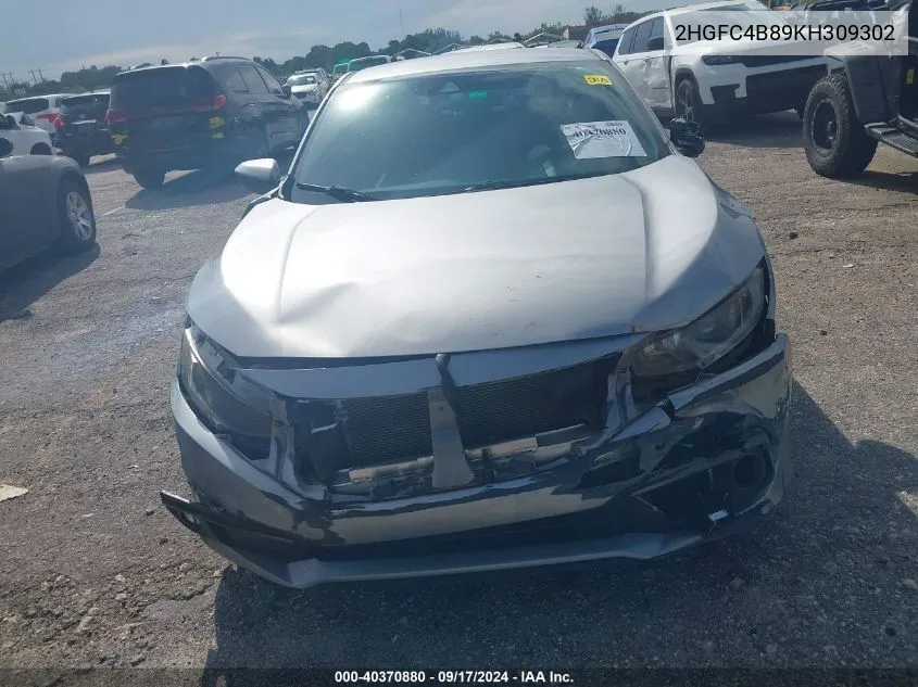 2HGFC4B89KH309302 2019 Honda Civic Sport