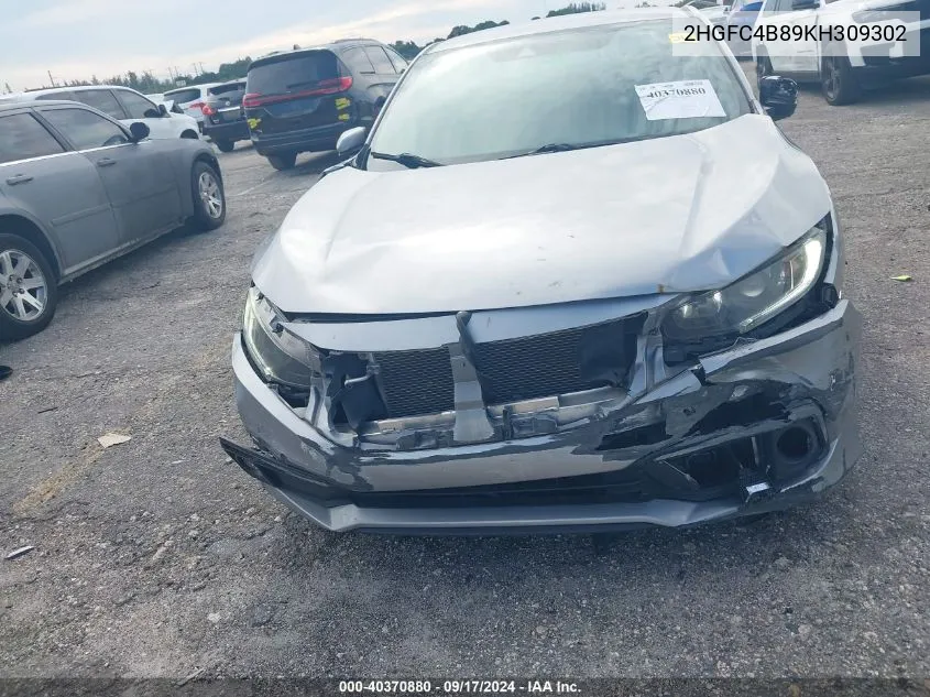 2HGFC4B89KH309302 2019 Honda Civic Sport