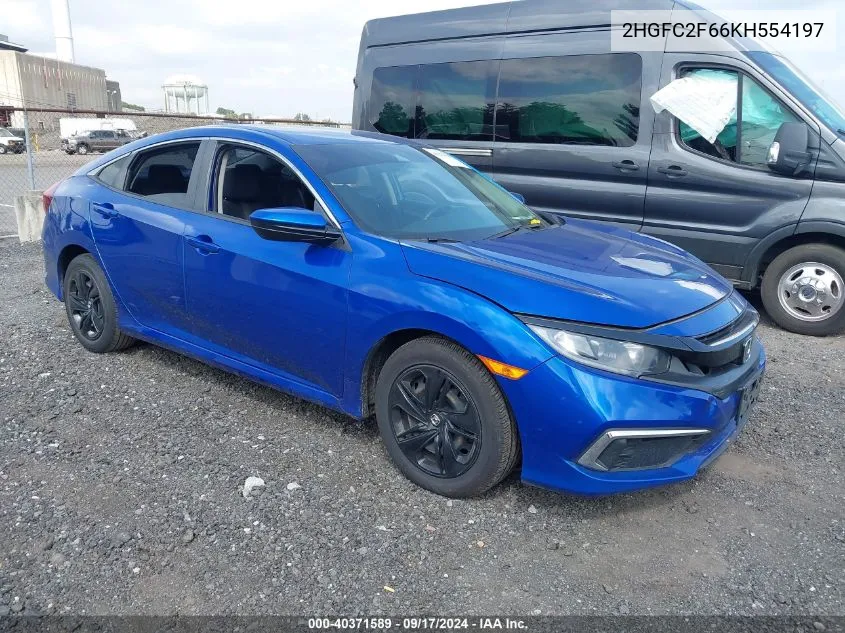 2HGFC2F66KH554197 2019 Honda Civic Lx