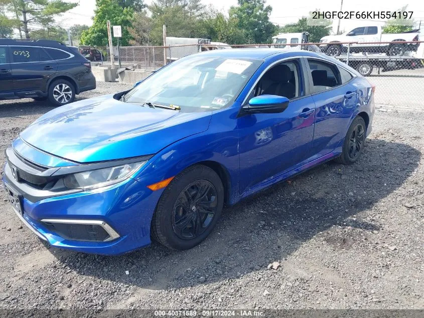 2HGFC2F66KH554197 2019 Honda Civic Lx