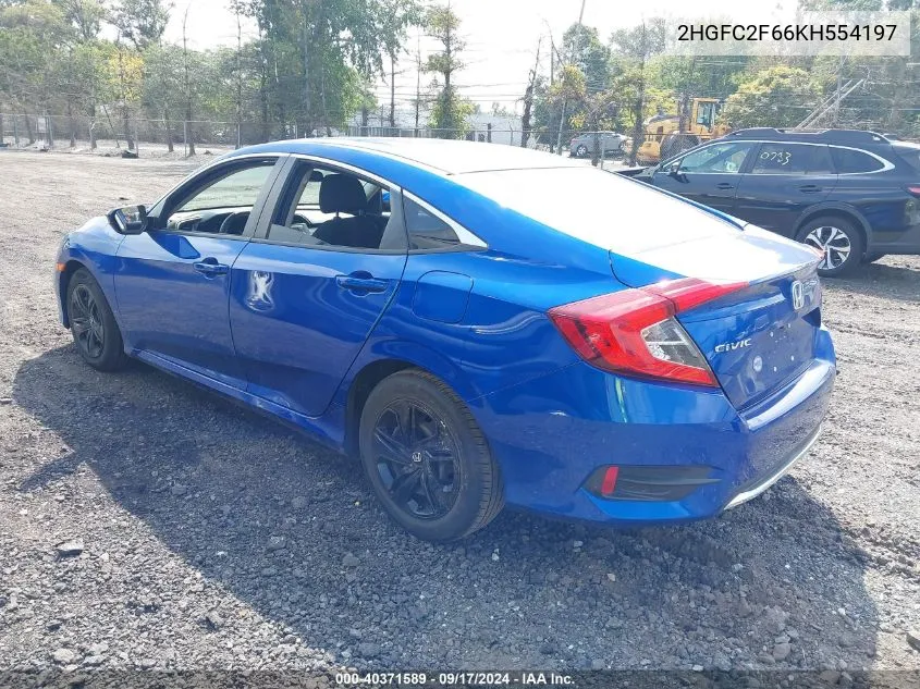 2HGFC2F66KH554197 2019 Honda Civic Lx