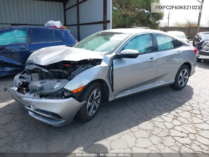 19XFC2F60KE210231 2019 Honda Civic Lx