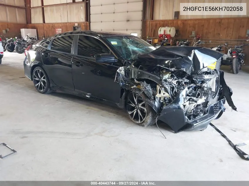 2019 Honda Civic Si VIN: 2HGFC1E56KH702058 Lot: 40443744