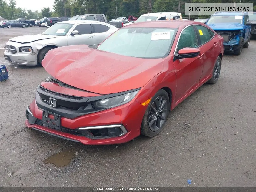 2019 Honda Civic Lx VIN: 2HGFC2F61KH534469 Lot: 40448206