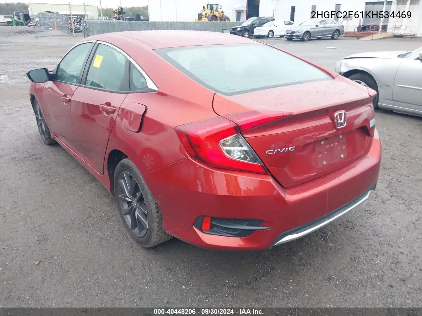 2019 Honda Civic Lx VIN: 2HGFC2F61KH534469 Lot: 40448206