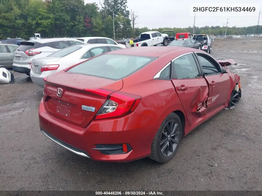 2019 Honda Civic Lx VIN: 2HGFC2F61KH534469 Lot: 40448206