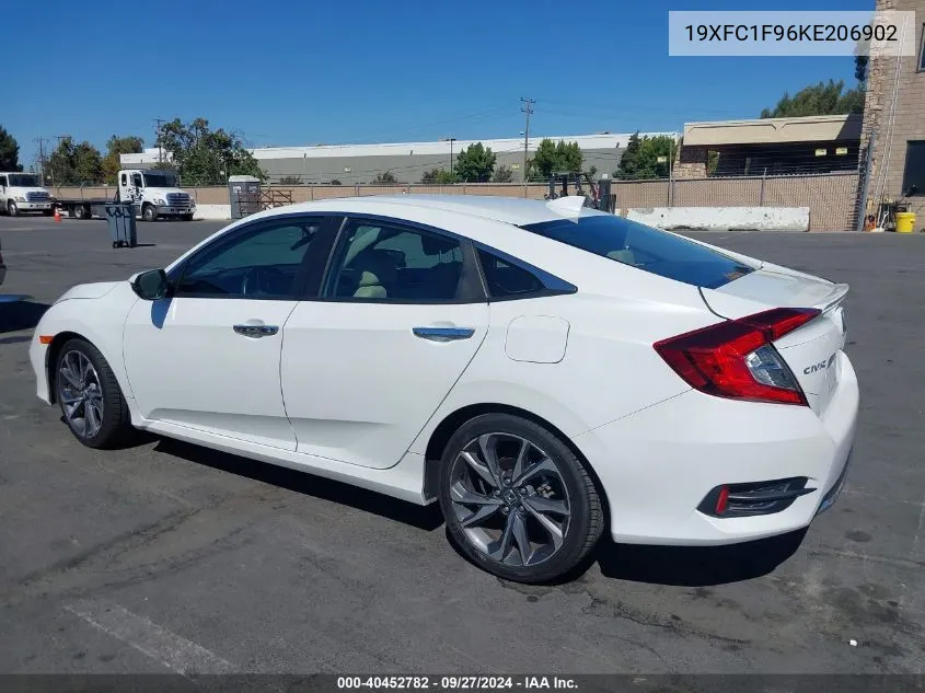 2019 Honda Civic Touring VIN: 19XFC1F96KE206902 Lot: 40452782