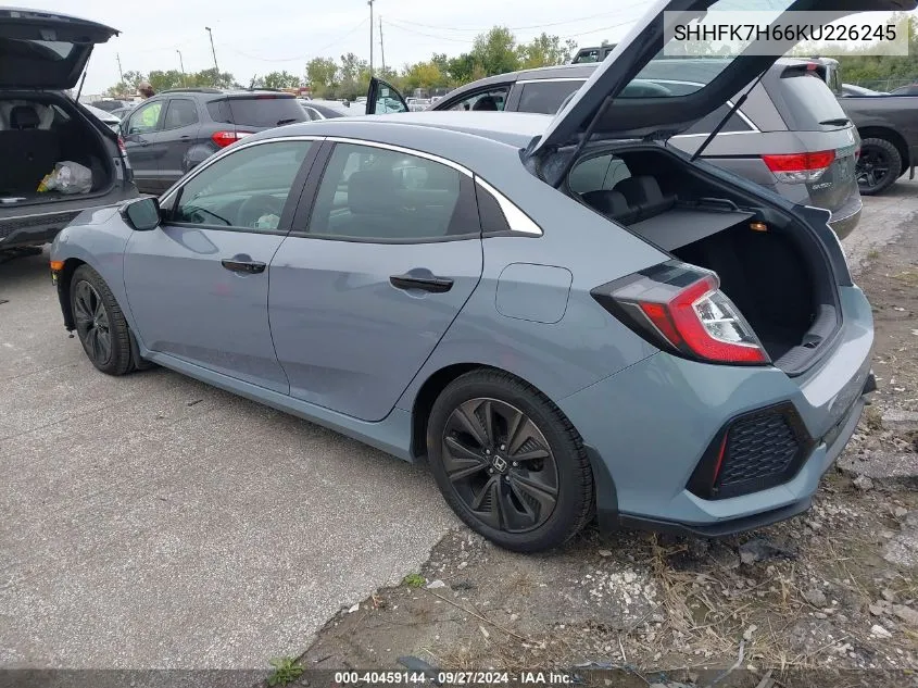 2019 Honda Civic Ex VIN: SHHFK7H66KU226245 Lot: 40459144