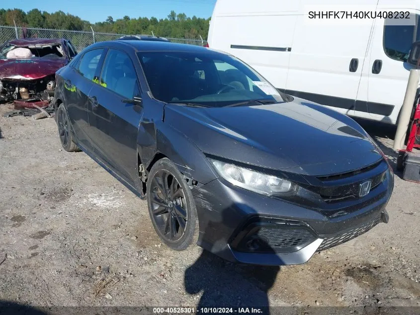 SHHFK7H40KU408232 2019 Honda Civic Sport