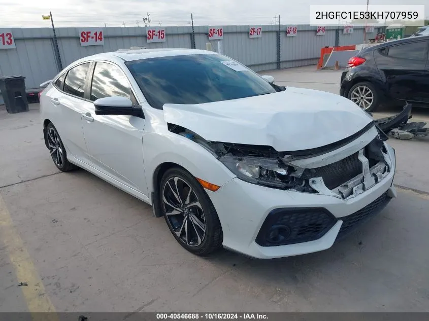 2019 Honda Civic Si VIN: 2HGFC1E53KH707959 Lot: 40546688