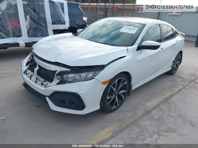 2019 Honda Civic Si VIN: 2HGFC1E53KH707959 Lot: 40546688