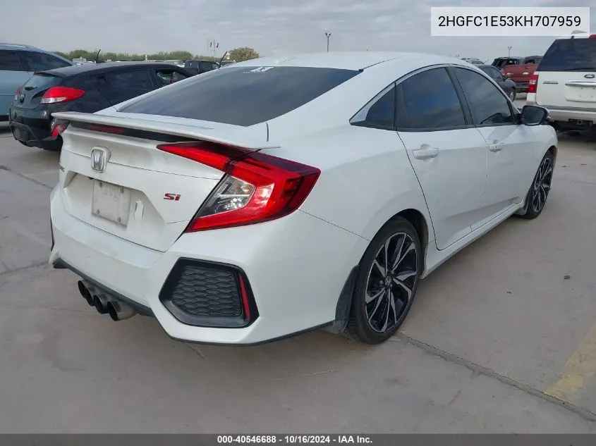 2HGFC1E53KH707959 2019 Honda Civic Si