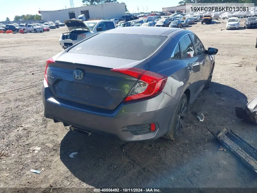 19XFC2F86KE013081 2019 Honda Civic Sport