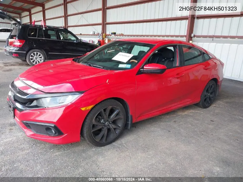 2019 Honda Civic Sport VIN: 2HGFC2F84KH501323 Lot: 40560068