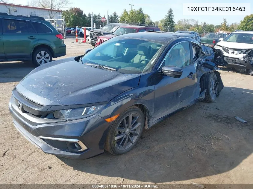 2019 Honda Civic Ex VIN: 19XFC1F34KE016463 Lot: 40571836