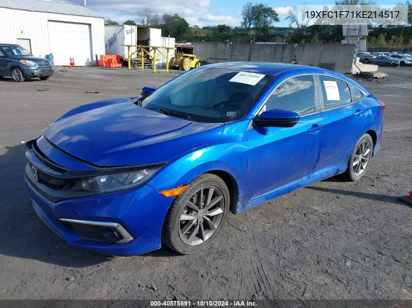 2019 Honda Civic Ex-L VIN: 19XFC1F71KE214517 Lot: 40575591