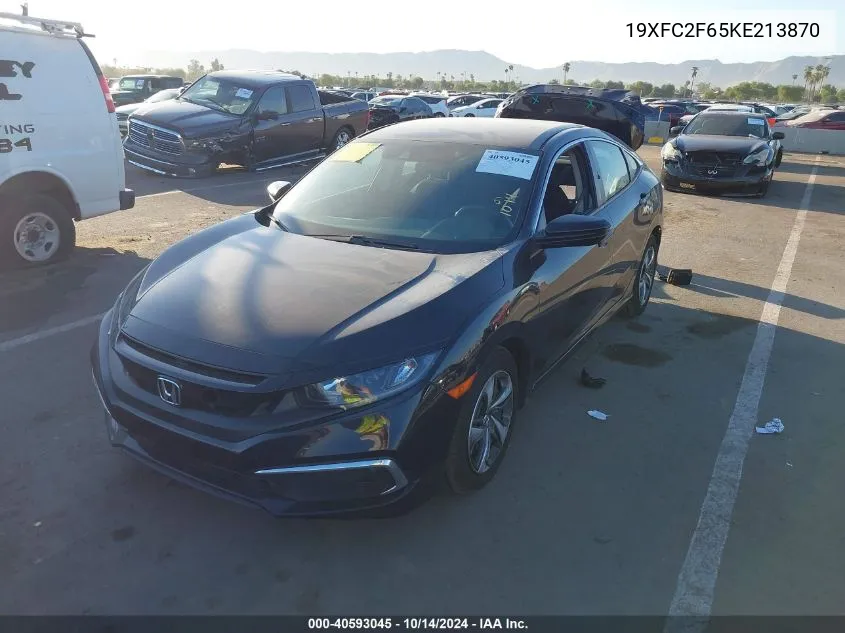 19XFC2F65KE213870 2019 Honda Civic Lx