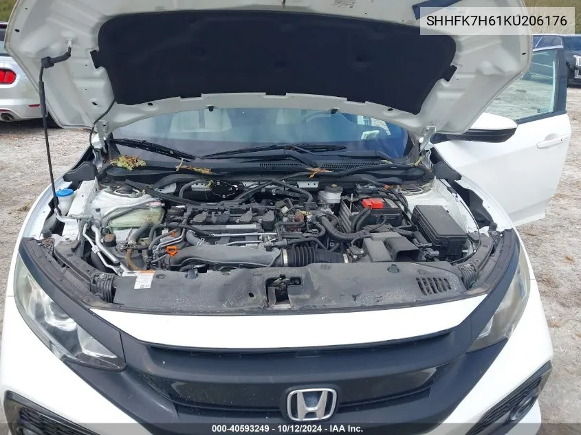 SHHFK7H61KU206176 2019 Honda Civic Ex