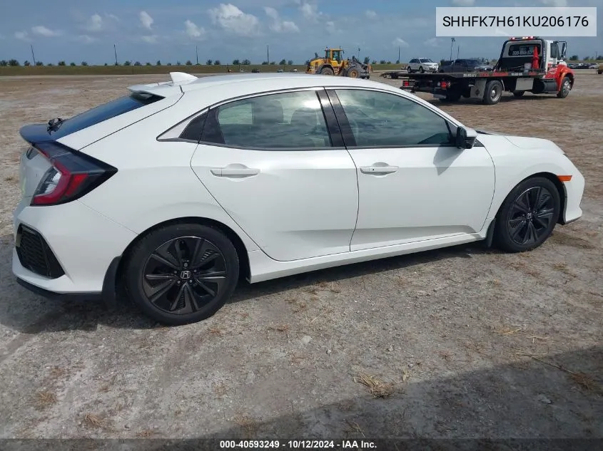 2019 Honda Civic Ex VIN: SHHFK7H61KU206176 Lot: 40593249