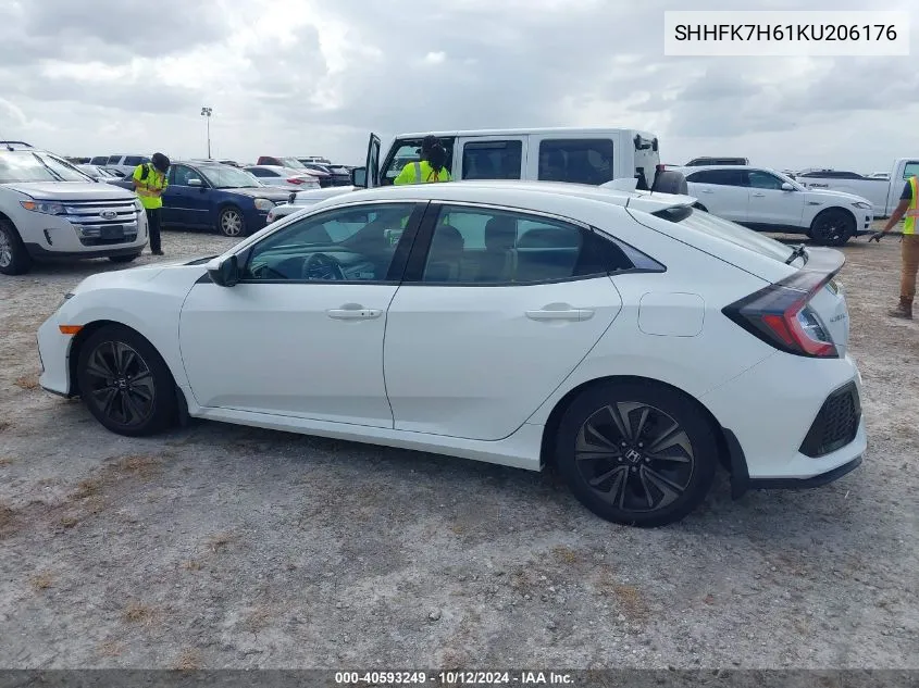 2019 Honda Civic Ex VIN: SHHFK7H61KU206176 Lot: 40593249