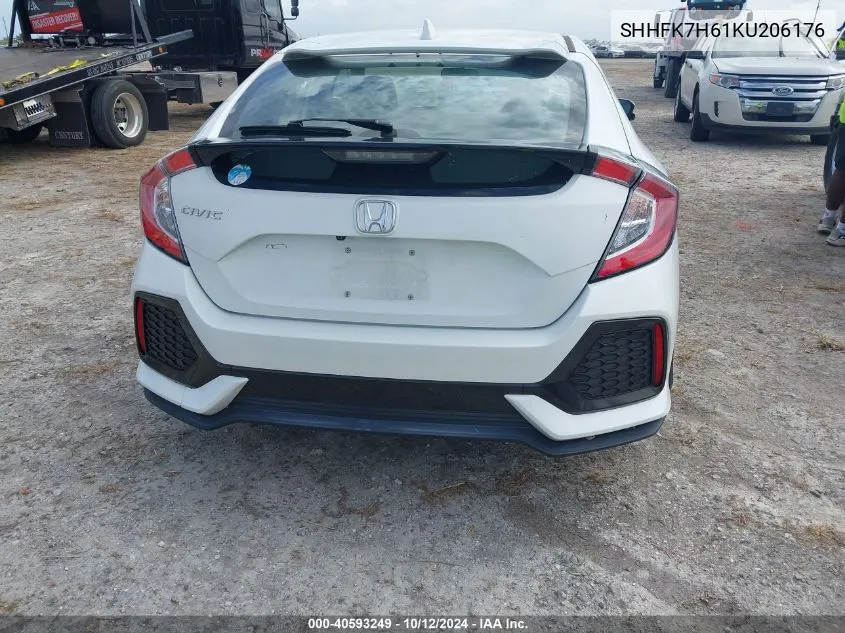 2019 Honda Civic Ex VIN: SHHFK7H61KU206176 Lot: 40593249