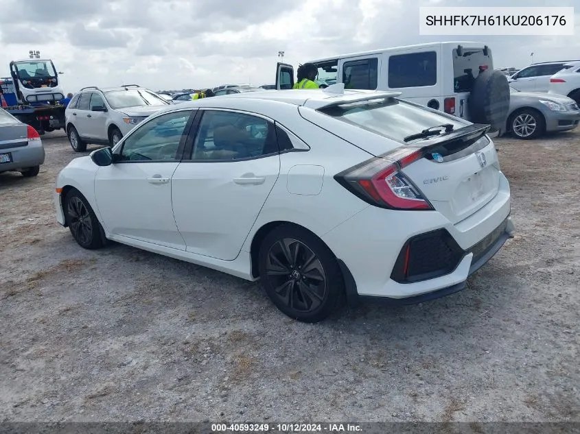 SHHFK7H61KU206176 2019 Honda Civic Ex