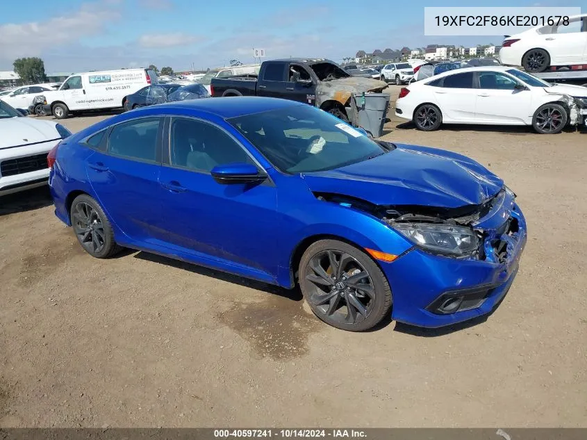 19XFC2F86KE201678 2019 Honda Civic Sport