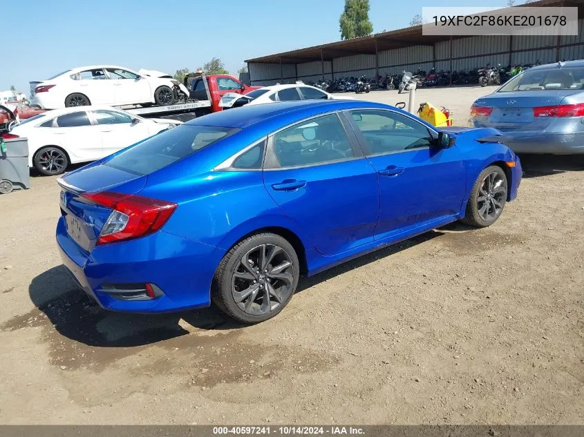 19XFC2F86KE201678 2019 Honda Civic Sport