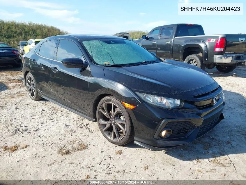 SHHFK7H46KU204423 2019 Honda Civic Sport