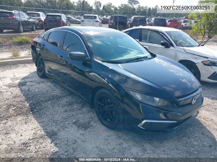 2019 Honda Civic Lx VIN: 19XFC2E60KE003291 Lot: 40609654