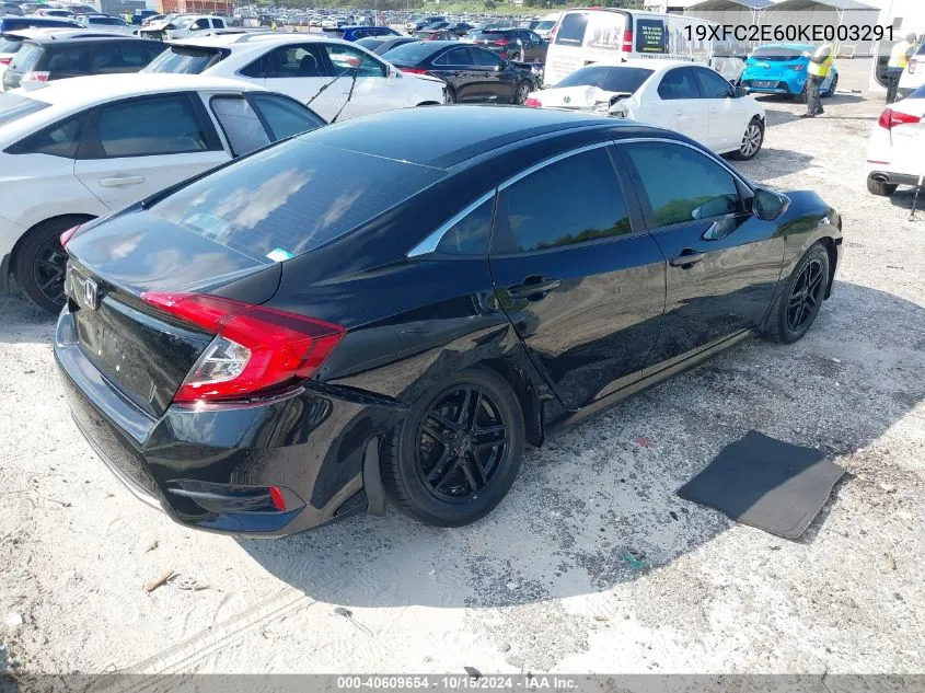 2019 Honda Civic Lx VIN: 19XFC2E60KE003291 Lot: 40609654