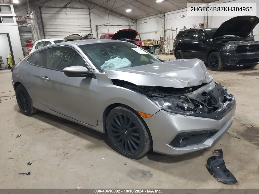 2HGFC4B87KH304955 2019 Honda Civic Sport