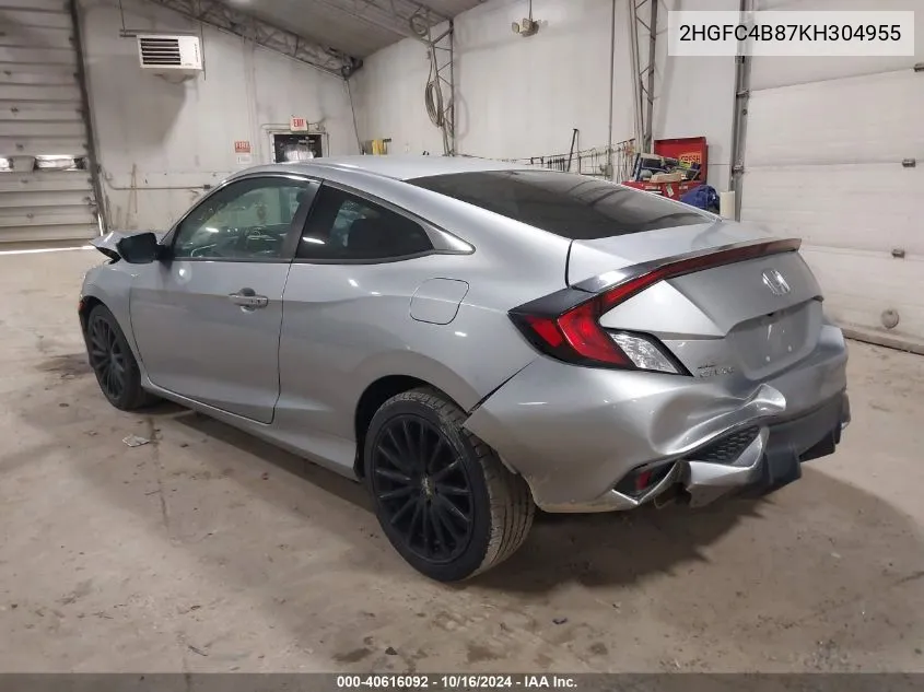 2HGFC4B87KH304955 2019 Honda Civic Sport