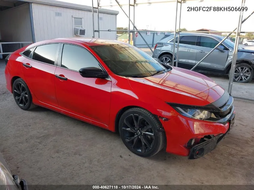 2HGFC2F88KH506699 2019 Honda Civic Sport