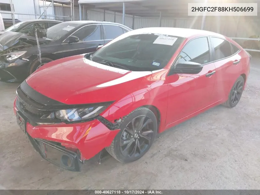 2019 Honda Civic Sport VIN: 2HGFC2F88KH506699 Lot: 40627118