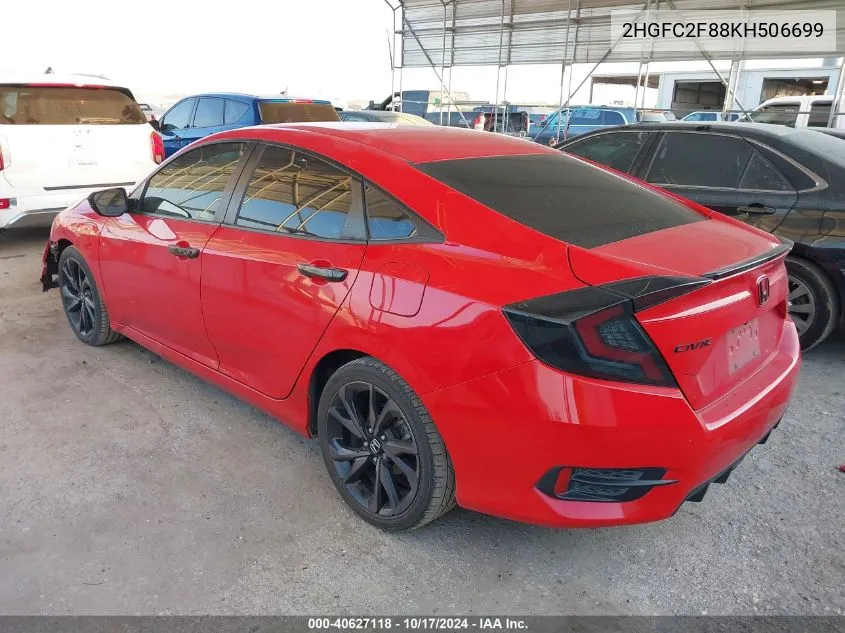 2019 Honda Civic Sport VIN: 2HGFC2F88KH506699 Lot: 40627118