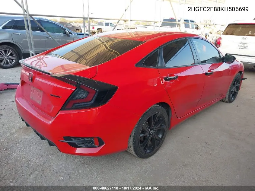 2019 Honda Civic Sport VIN: 2HGFC2F88KH506699 Lot: 40627118